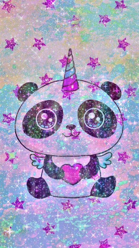 Purple Kawaii Pandicorn Made By Me Panda Kawaii Stars Galaxy