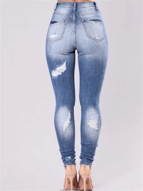 Womens Fashion Underglaze Pencils Skinny Jeans With Stretch Mid Waist