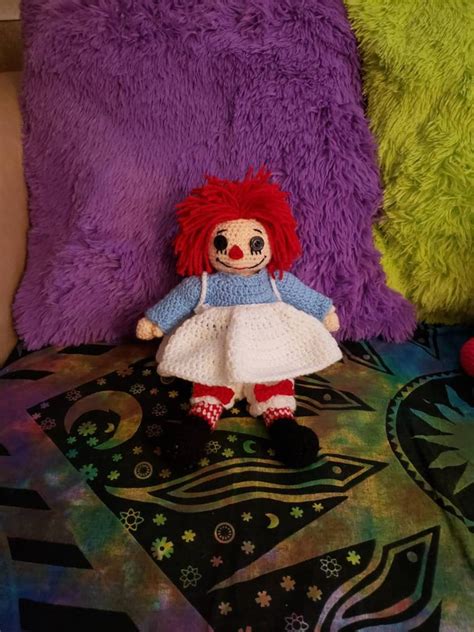 Gehäkelte Annabel Puppe Raggedy Ann Doll Etsyde