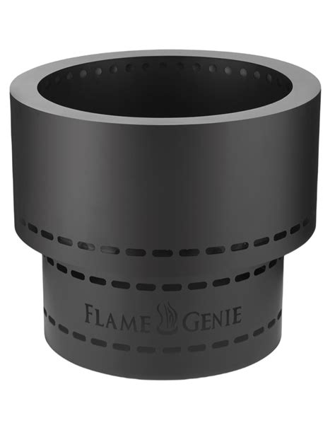 This one shown is improved from ours as it has a round base instead of three legs. Flame Genie Wood Pellet Fire Pit | Lumber Jack Distributor ...