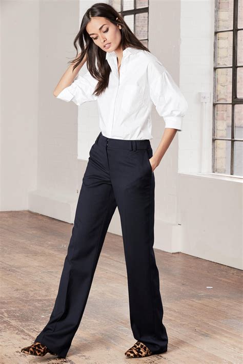 Buy Navy Tailored Slouch Trousers From The Next Uk Online Shop Pants