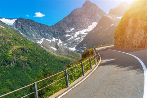 Scenic Swiss Mountain Road Stock Photo Image Of Natural 92648304