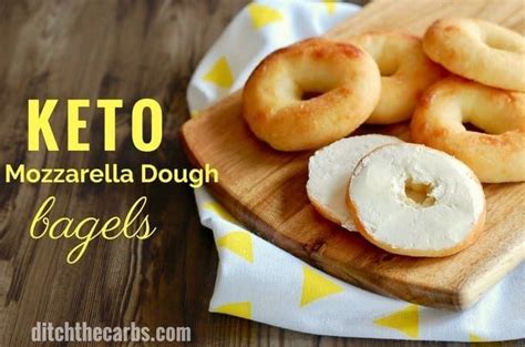 3 in a separate bowl, melt mozzarella cheese and cream cheese together in the microwave for 2 minutes. Keto Mozzarella Dough Bagels | Recipe | Food recipes, Keto ...