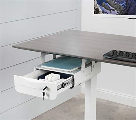 Vivo 15 Inch Secure Under Desk Mounted Pull Out Drawer For Office Desk