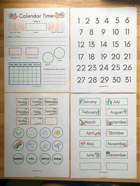 Circle Time Calendar Preschool Calendar Circle Time Etsy