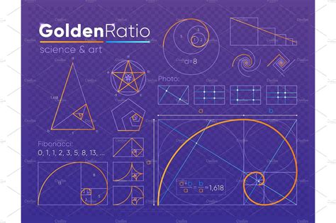 Set Of Golden Ratio Element Custom Designed Illustrations ~ Creative