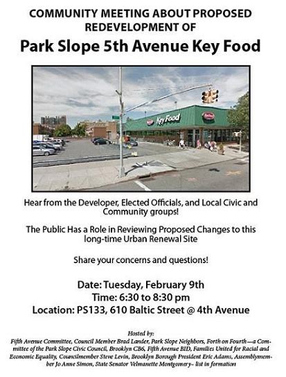Get directions, reviews and information for key food in brooklyn, ny. Community Mtg FEB 9th about Key Food/5th Ave. - Park Slope ...