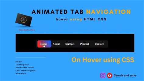 Animated Navigation Menu Bar Using Html Css Animated Tabs With Indicator Navbar Neo Effect