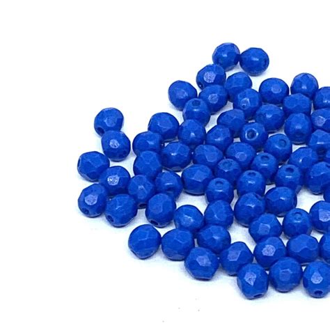 4mm Czech Fire Polish 02010 35036 Intensive Blueberry X 100 Spoilt Rotten Beads