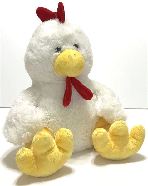 Plush White Chicken Rooster Toy Stuffed Farm Animal 15 Sitting In 2020