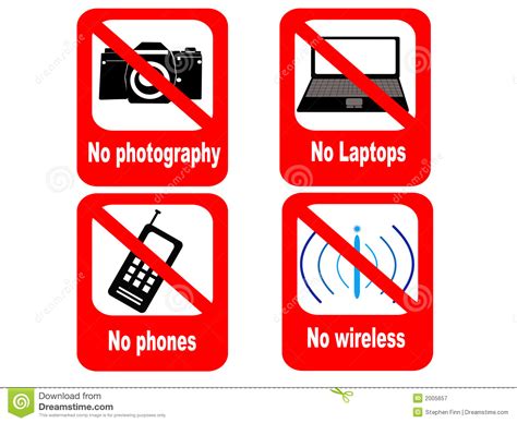 As adjectives the difference between prohibited and prohibitive. Technology Prohibited Sign Royalty Free Stock Photography ...