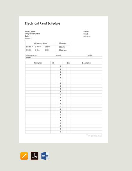 Architectural electrical symbols free library in format dwg for autocad. FREE LX series Panel Schedule Template: Download 172 ...
