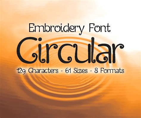 Circular Embroidery Font Decorative Fonts Fancy Embroidery Font By