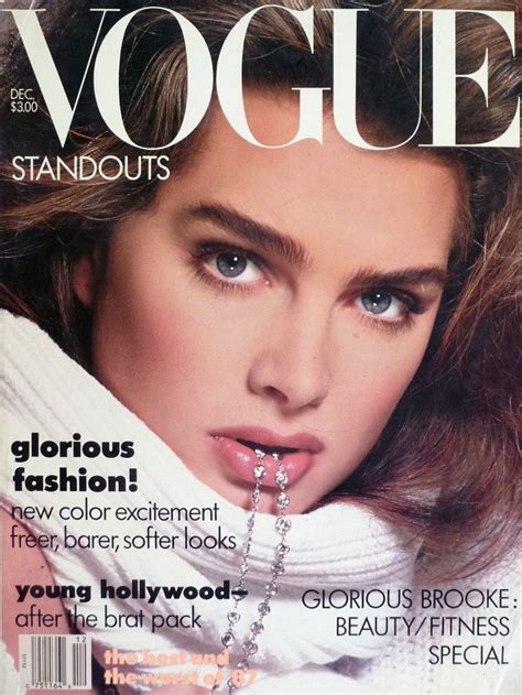 Brooke Shields By Denis Piel Vogue Us December 1987 Vogue Magazine