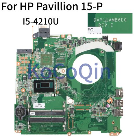 Awesome Kocoqin Laptop Motherboard For Hp Pavillion 15 P Core I5 156