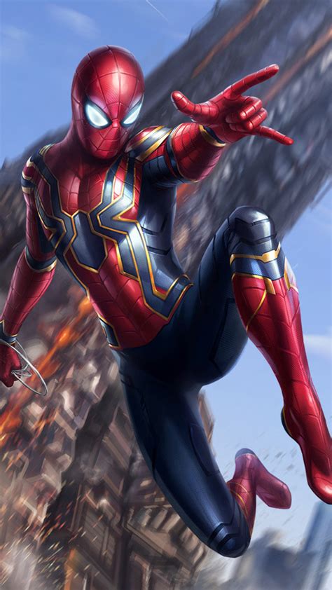 2160x3840 Spiderman Avengers Infinity War Art Sony Xperia