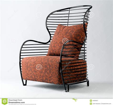 Modern Design Steel Armchair Stock Image Image Of Steel Luxury 19358307