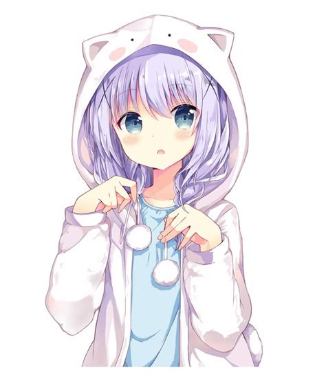 Narozený Pouhý Slepé Střevo Cute Anime Girl With Overall Milník Mravy