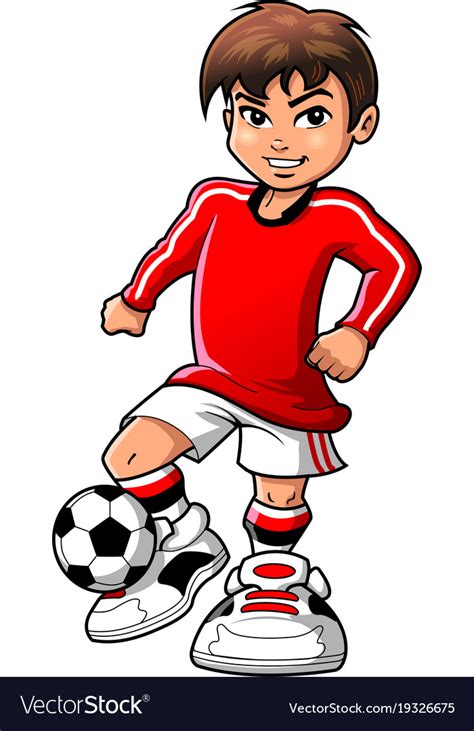 Soccer Football Player Teen Boy Sports Clipart Vector Image