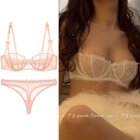 Dropshipping Varsbaby Transparent Lingerie Set Women Lace Underwear Bra Set Ultra Thin Bra And