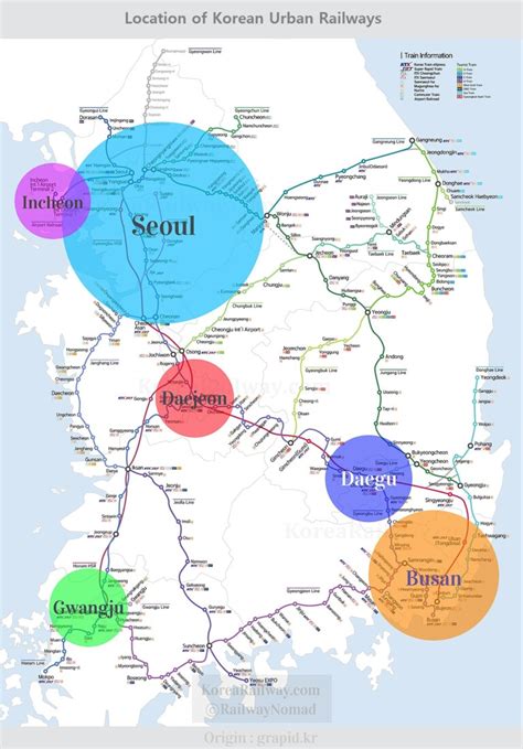 South Korea Railway Map
