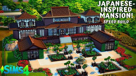 Japanese Inspired Mansion Sims 4 Speed Build No Cc Youtube
