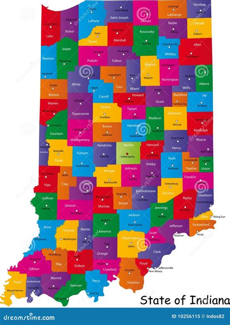 Indiana Map Royalty Free Stock Photo Image 10256115
