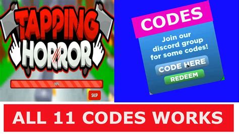 Maybe you would like to learn more about one of these? *ALL 11 CODES WORKS* Tapping Horror ROBLOX - YouTube