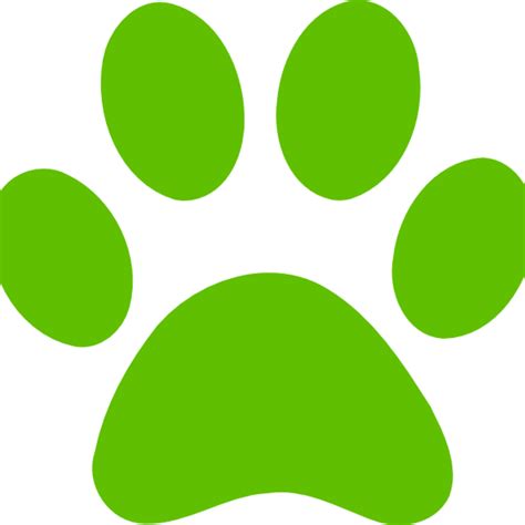 Download Dog Paw Print Clip Art Free Download Green Dog