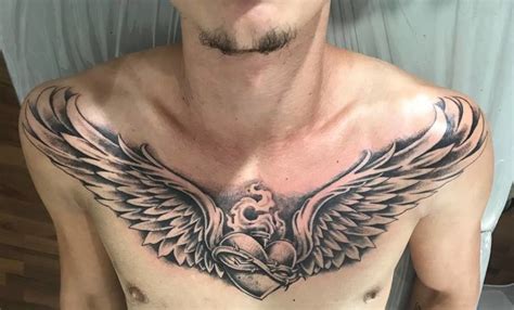 tattoos on chest wings
