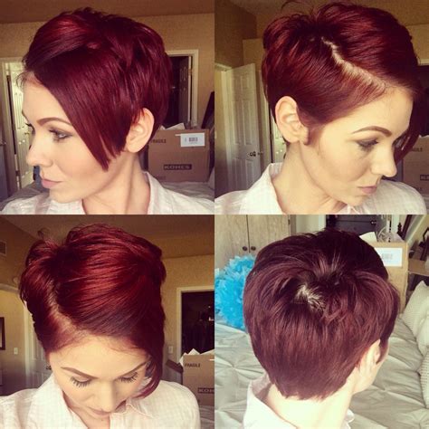 Pixie 360 Pinned Back With A Bobby Pin Redhair Pixie Short Red