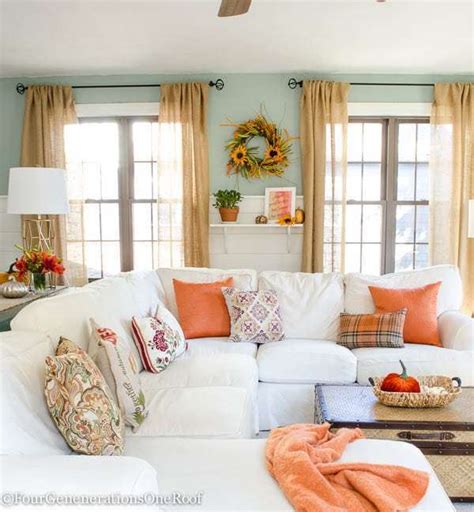 There's something really satisfying about bringing home decor ideas to life in your abode if you're worried about information overload, just scroll and look at the house designs and interior design images. Pretty Orange Fall Living Room Tips + Resource List - Four ...