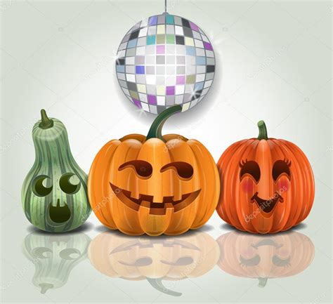 Halloween Partying Pumpkins — Stock Vector © Denleo 84157504