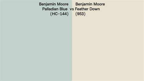 Benjamin Moore Palladian Blue Hc 144 Vs Feather Down 953 Side By Side