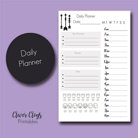 Daily Organizer Printable Planner Insert Daily Planner Printable