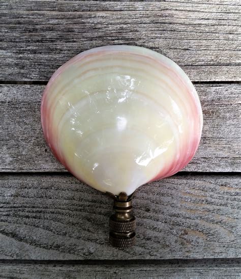 Large Sea Shell Lamp Finial Pink Pearl
