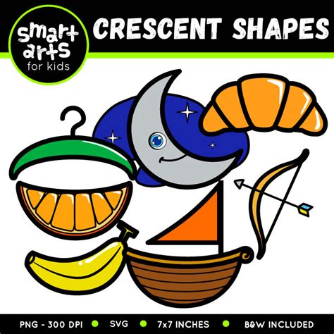 Crescent Shapes Clip Art Educational Clip Arts And Bible Stories