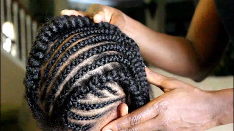 Part your hair down 99pretty cornrows with golden hair strings. Mohawk Cornrow Protective Style 2 styles in 1 Natural Hair ...