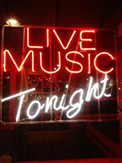 Live Music Neon Sign Neon Signs Music Studio Room Music Signs