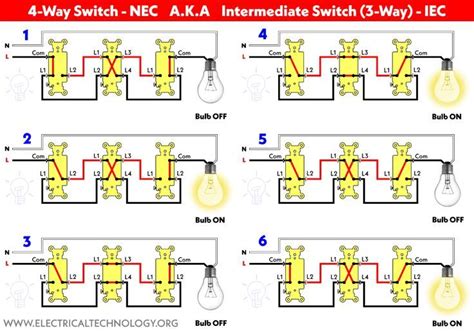 Four Way Switch Wiring Diagram With Three Lights
