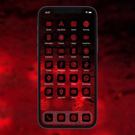 Stranger Icons Ios And Android App Icons Stranger Things Neon Red