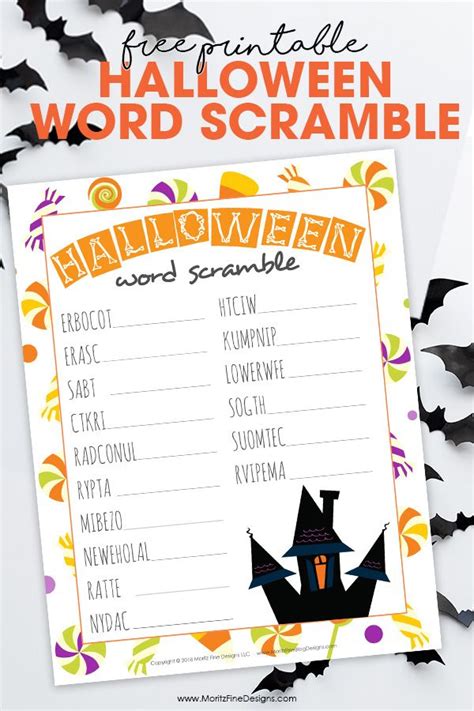 Halloween Word Scramble Fun Free Printable Activity For Kids