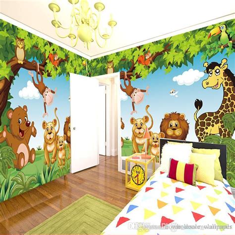 Valentine game ideas for kids 2013 hd wallpaper 2013 9to5hdwallpapers. Cartoon Wall Mural Forest Animals Animation Children Room ...