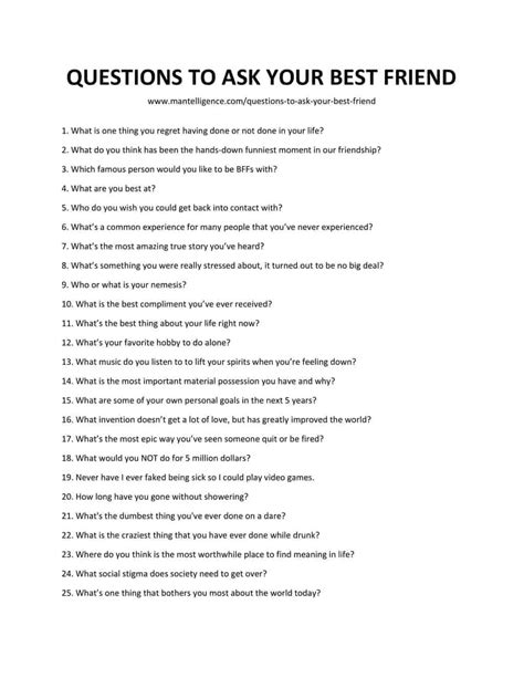 Fun Questions To Ask Your Male Best Friend Vydinycev