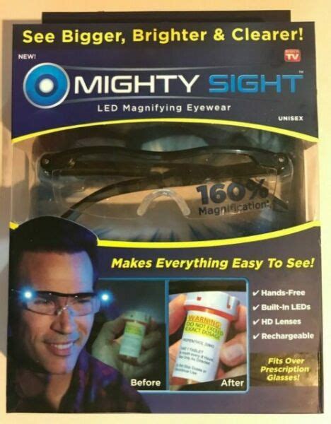 Mighty Sight Led Magnifying Eyewear Glasses As Seen On Tv For Sale Online Ebay