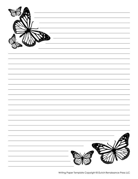 Butterfly Paper Tims Printables