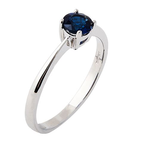 Ct White Gold Solitaire Sapphire Ring Buy Online Free Insured Uk