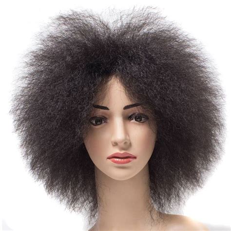Feibin Afro Wigs For Black Women Short Kinky Curly Fluffy Wig Hair