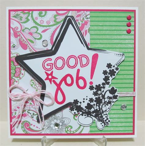 Savvy Handmade Cards Star Frame Good Job Card
