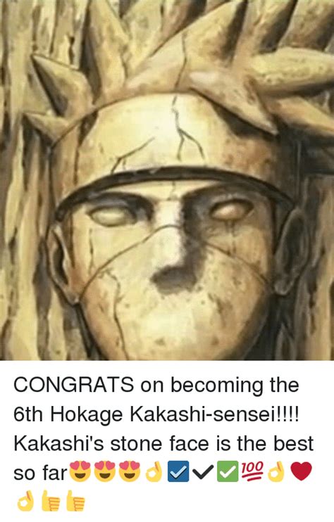 Congrats On Becoming The 6th Hokage Kakashi Sensei Kakashis Stone